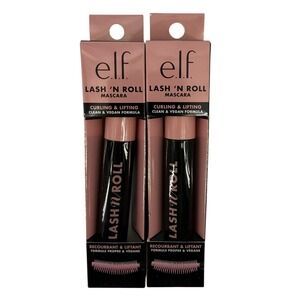 NEW E.L.F. Lash N Roll Mascara 2 Pack Curling and Lifting Black 0.32 oz Vegan